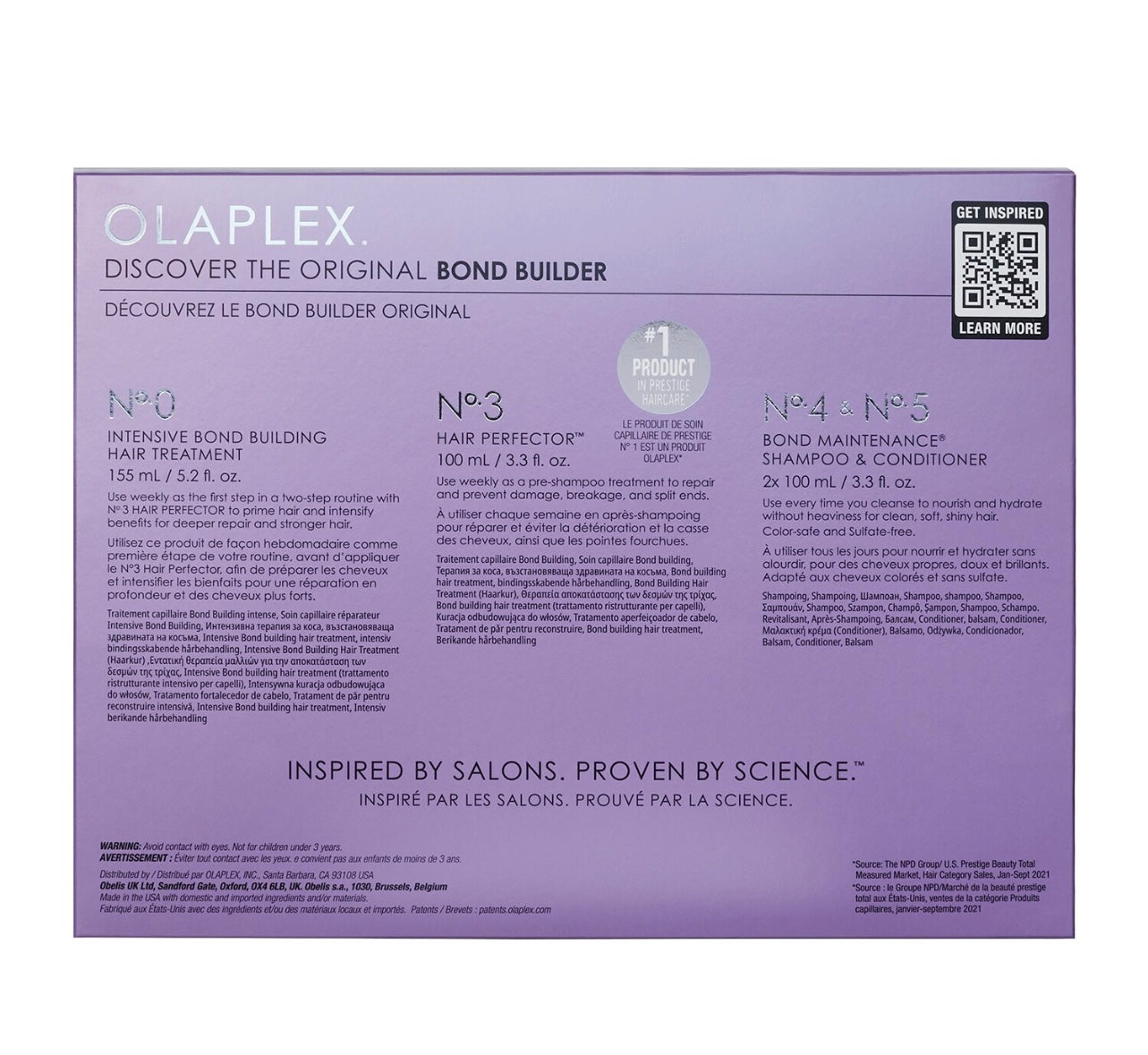 OLAPLEX Hair Repair Treatment Kit Coffret Cuidados de Cabelo SET HAIR REPAIR TREATMENT KIT
