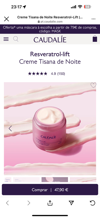 Resveratrol-lift
Creme Tisana de Noite