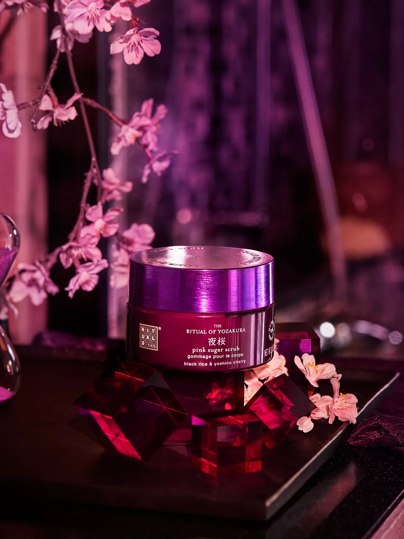YOZAKURA Esfoliante de Açúcar Rosa