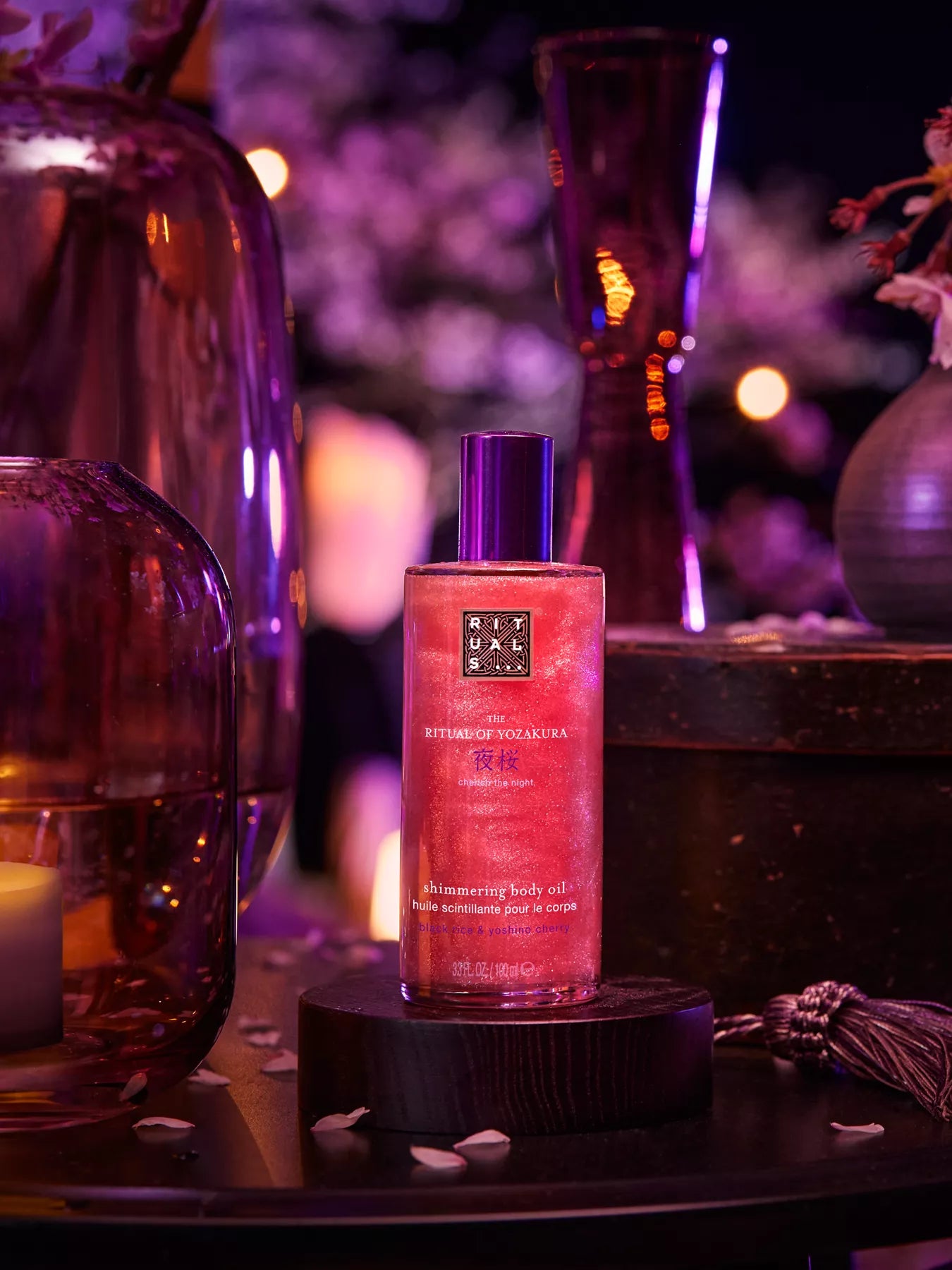 YOZAKURA Óleo Corporal Cintilante