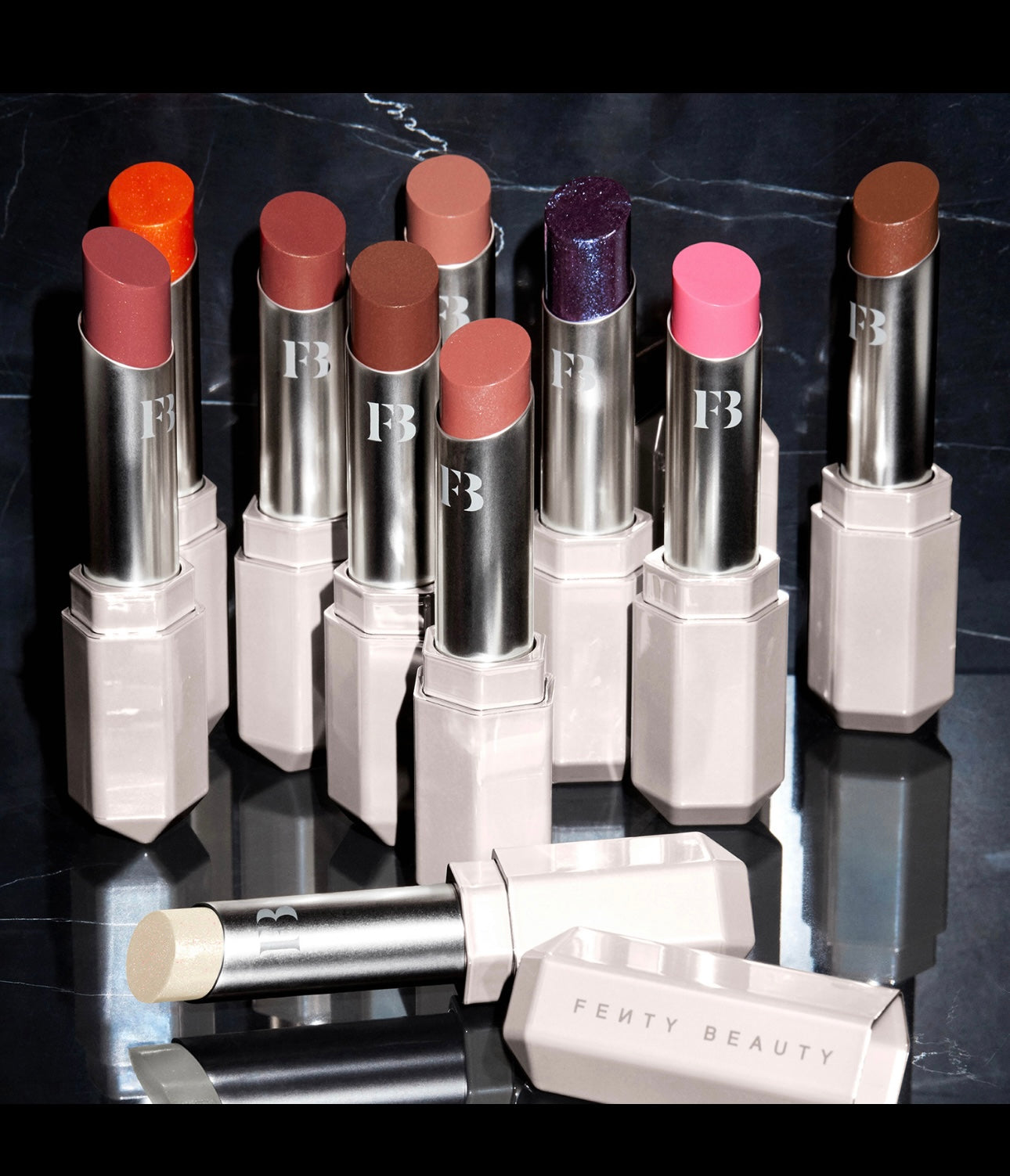 FENTY BEAUTY Slip shine Sheer Shiny Lipstick Batom brilho natural