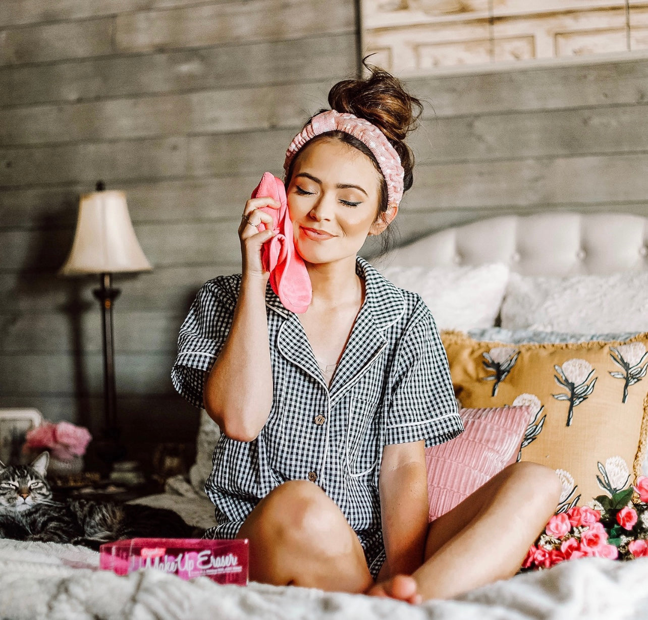 MAKE UP ERASER Makeup Eraser Toalhete desmaquilhante reutilizável Rose